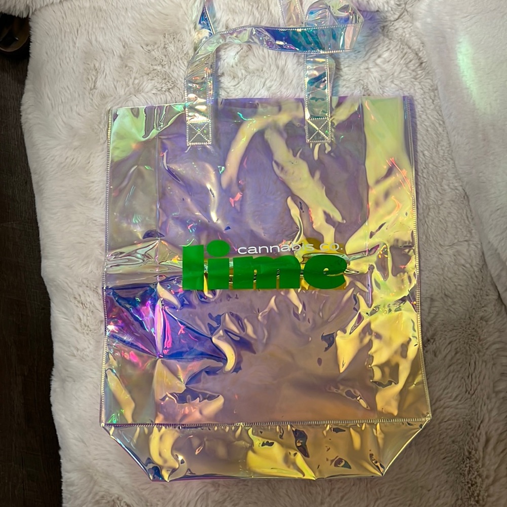LIME cannabis translucent bag